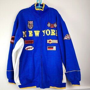 Budabean New York Racing Men's Full Zip Jacket Embroidery Size 2XL